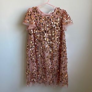 Rose gold sequin dress by H&M